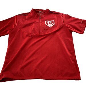 St. Louis Cardinals MLB 1/4 Zip Pullover Warm Up Jacket Monsanto XL